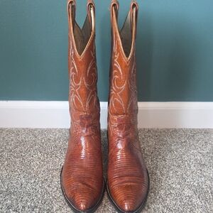 Dan Post Lizard Skin Leather Cowboy Boots
